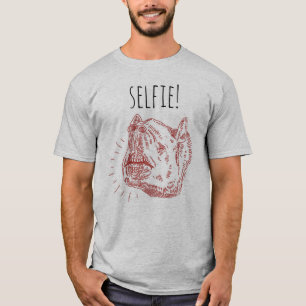 T-shirt de Selfie des hommes : Tapir de sourire