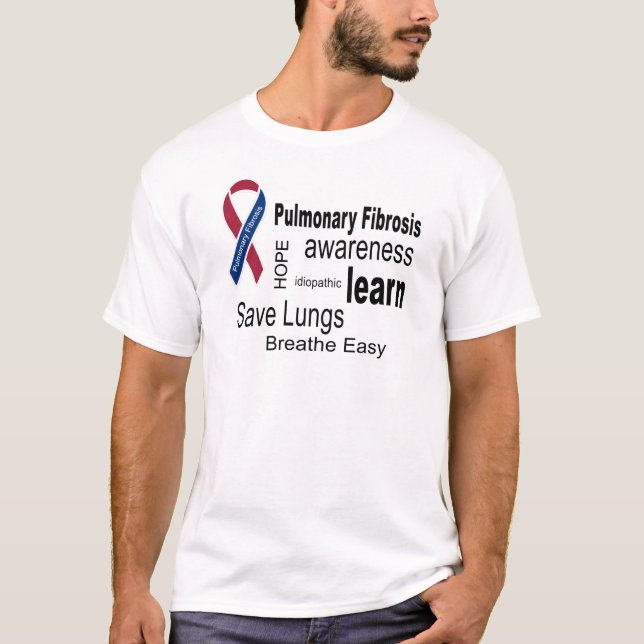 T-shirt de sensibilisation à la fibrose pulmonaire (Devant)