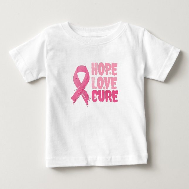 T-shirt de sensibilisation au cancer du sein bébé (Devant)