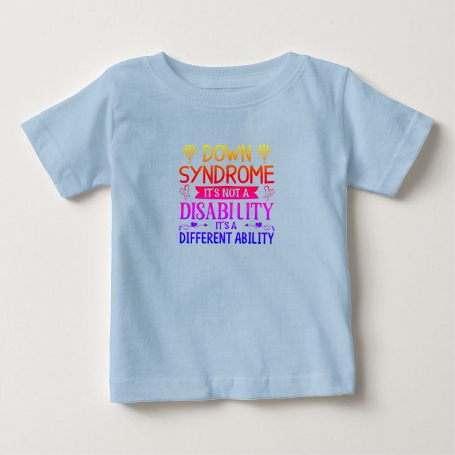 T-shirt de sensibilisation au syndrome de Down pou (Devant)