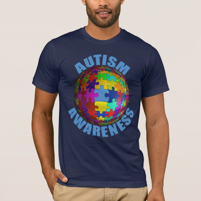T-shirt de sensibilisation sur l'autisme du monde (Devant)