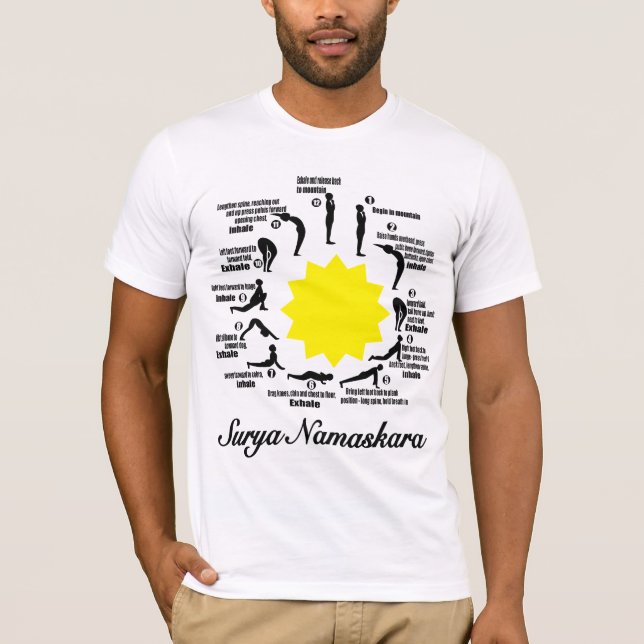 t-shirt de sensibilisation yoga de surya namaskara (Devant)