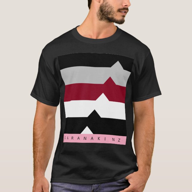 T-shirt de série rose Taranaki NZ (Devant)