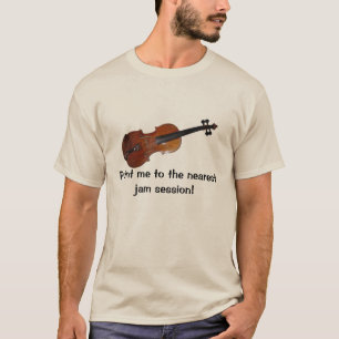T-shirt de session de confiture de violon