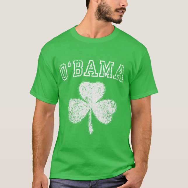 T-shirt de shamrock d'Obama (Devant)