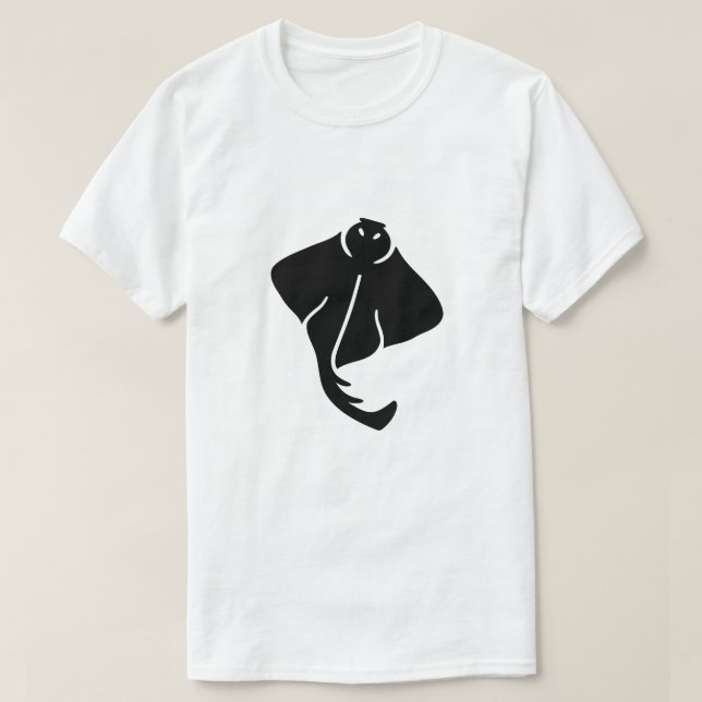 T-shirt de silhouette de pastenague (Design devant)