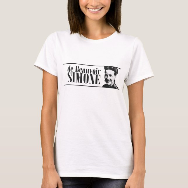 T-shirt de Simone de Beauvior Feminist (Devant)
