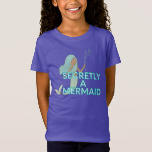 T-shirt de sirène noire pour enfants