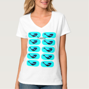 T-shirt de sirène sous-marine noire