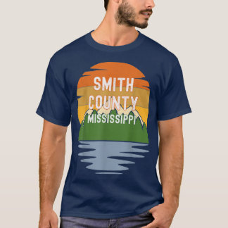 T-shirt De Smith Comté Mississippi Vintage Sunset Cadeau