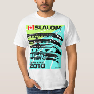 T-shirt de Snowblade de sport d'hiver de slalom