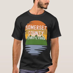 T-shirt De Somerset Comté Pennsylvanie Vintage Sunset