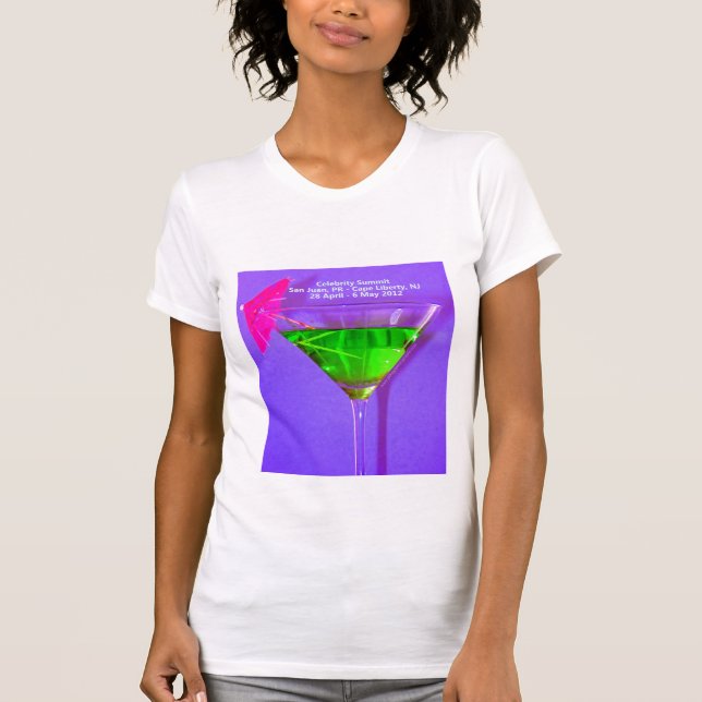 T-shirt de sommet de célébrité avec l'itinéraire (Devant)
