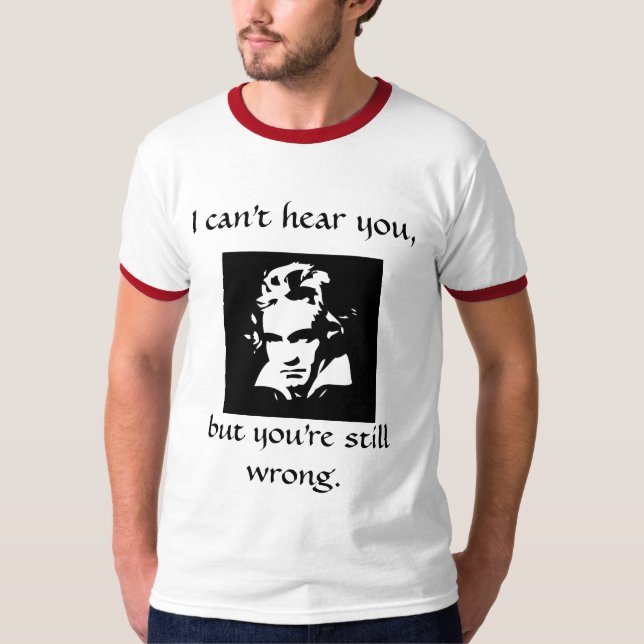 T-shirt de sonnerie d'attitude de Beethoven (Devant)