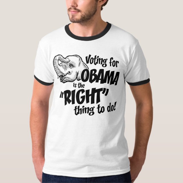 T-shirt de sonnerie de bonne chose d'Obama de vote (Devant)