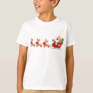 T-shirt de sonnerie de Noël de traîneau de Santa