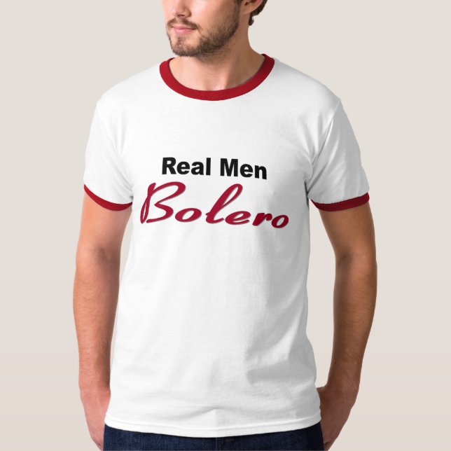 T-shirt de sonnerie de "vrai boléro d'hommes" (Devant)