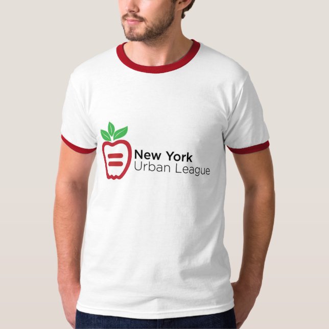 T-shirt de sonnerie d'hommes de logo de NYUL (Devant)