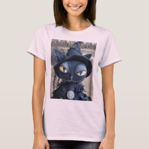 T-shirt de sorcière de chat noir