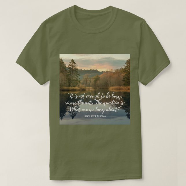T-shirt de soumission de productivité Thoreau (Design devant)