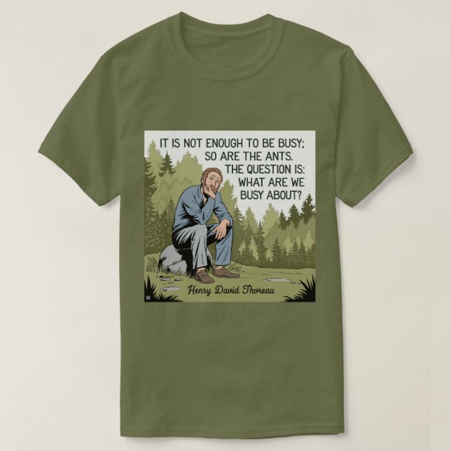T-shirt de soumission de productivité Thoreau (Design devant)