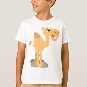 T-shirt de sourire d'enfants de chameau de bande