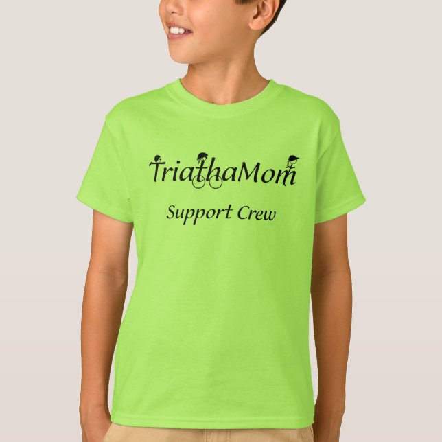 T-shirt de soutien de TriathaMom de l'enfant (Devant)