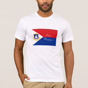 T-shirt de souvenir de drapeau de Sint Marteen St