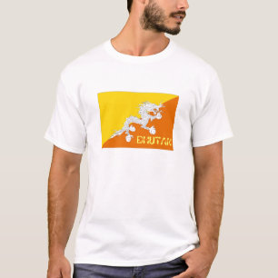T-shirt de souvenir de drapeau du Bhutan