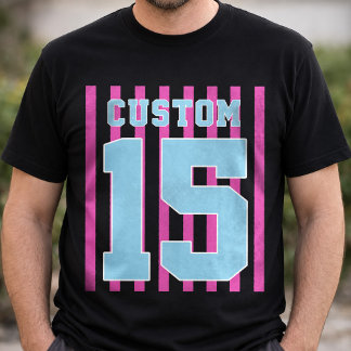 T-shirt de sport personnalisé avec nom et numéro d