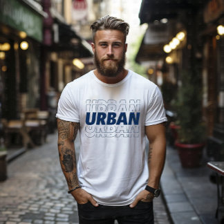T-Shirt de Streatwear à Typographie Urbaine