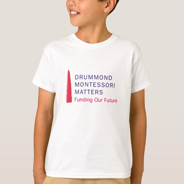 T-shirt de sujets de Drummond Montessori (Devant)