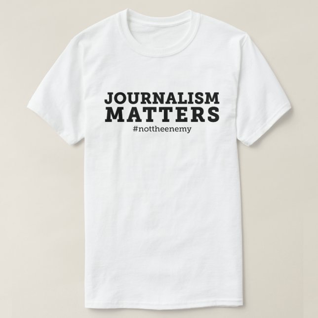 T-shirt de sujets du journalisme des hommes (Design devant)