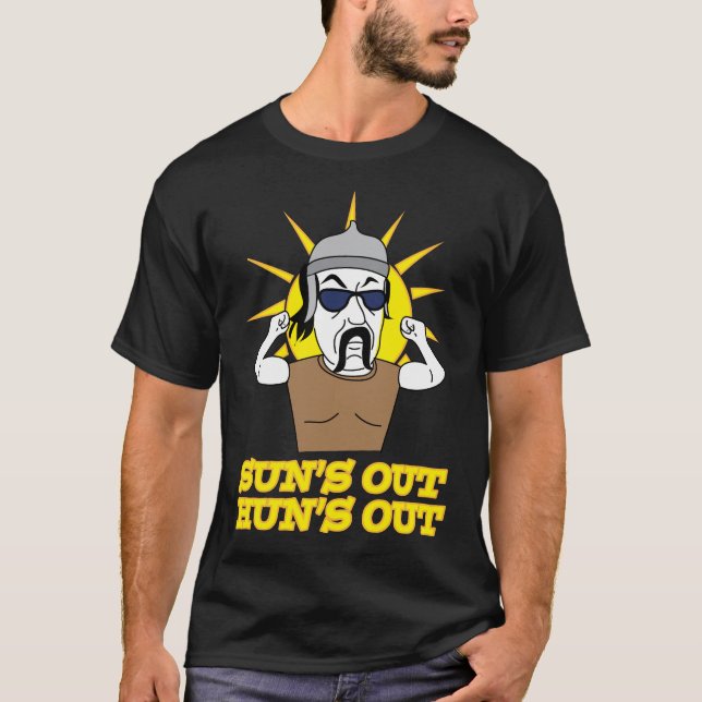 T-shirt De Sun drôle de l'hun Attila l'hun (Devant)
