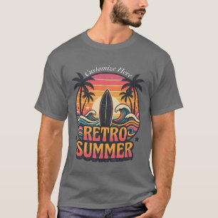T-Shirt de surf personnalisé de l'été rétro Pers