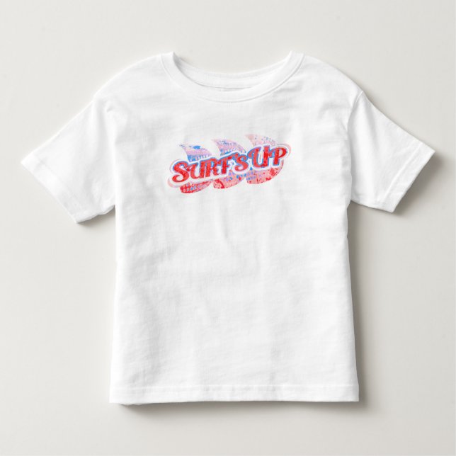 T-shirt de surf rouge et bleu du surf Up (Devant)