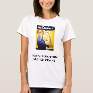 T-shirt de surveillant de construction de dames