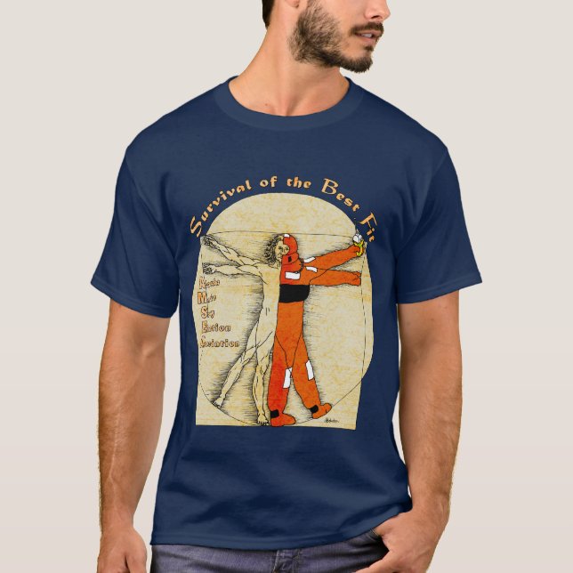 T-shirt de survie d'AMSEA - conception sur l'avant (Devant)