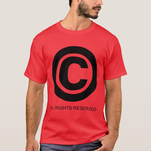 T-shirt de symbole de Copyright (Devant)
