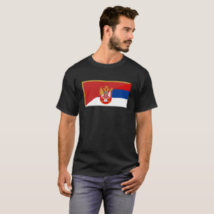 T-shirt de symbole de pays de drapeau de la Serbie