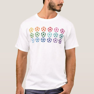 T-Shirt de tableau coloré de boules de football
