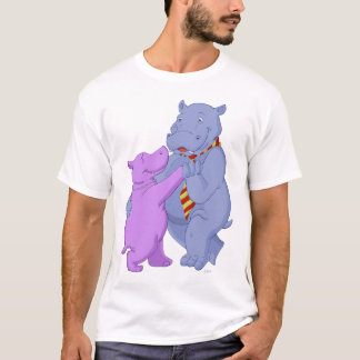T-shirt de tango d'hippopotame de danse