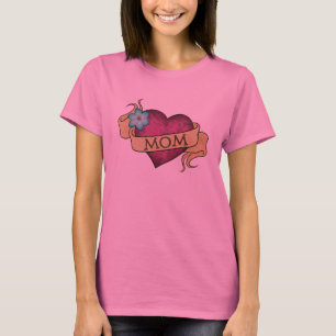 T-shirt de tatouage de coeur de maman