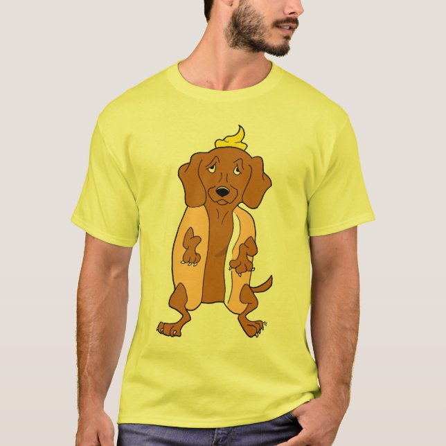 T-shirt de teckel de chien de saucisse (Devant)