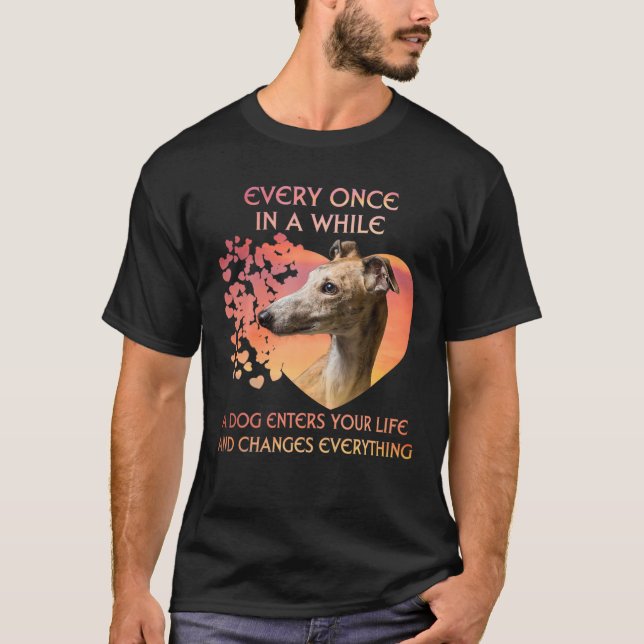 T-shirt De Temps En Temps Un Greyhound Entre Dans La Vie (Devant)