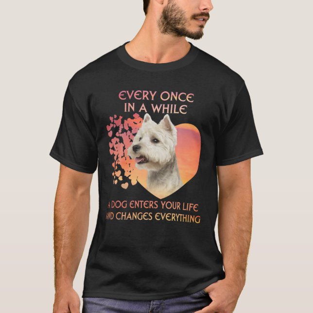 T-shirt De Temps En Temps Un Westie Entre Dans Votre Vie (Devant)