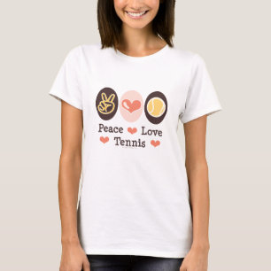 T-shirt de tennis d'amour de paix