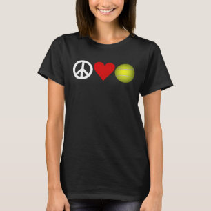 T-shirt de tennis d'amour de paix personnalisable