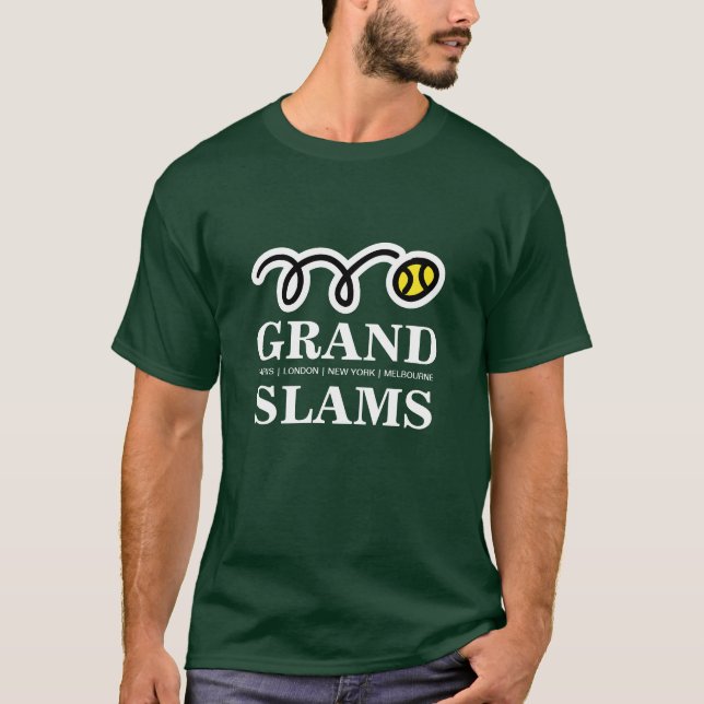 T-shirt de tennis Grand Slams pour hommes femmes e (Devant)
