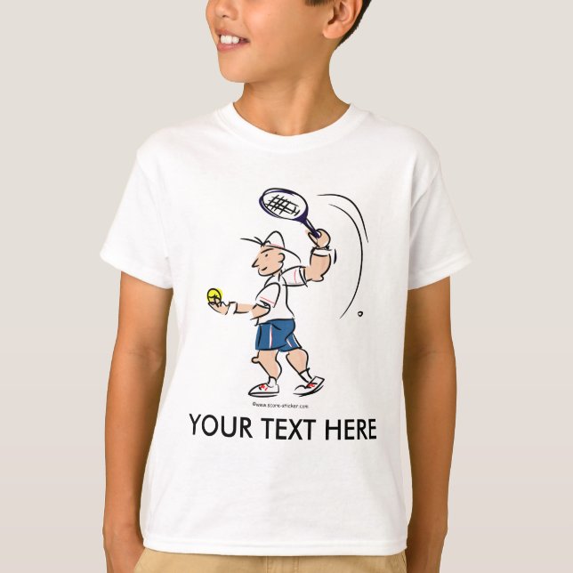 T-shirt de tennis pour enfants customisés avec des (Devant)